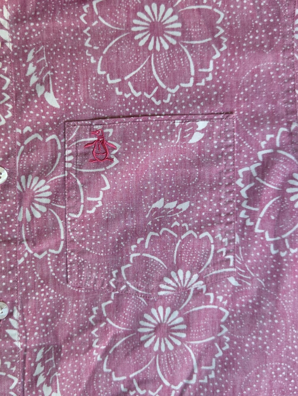 Penguin Heritage Slim Fit Short Sleeve Button Down Shirt Size-Medium - Picture 3 of 10